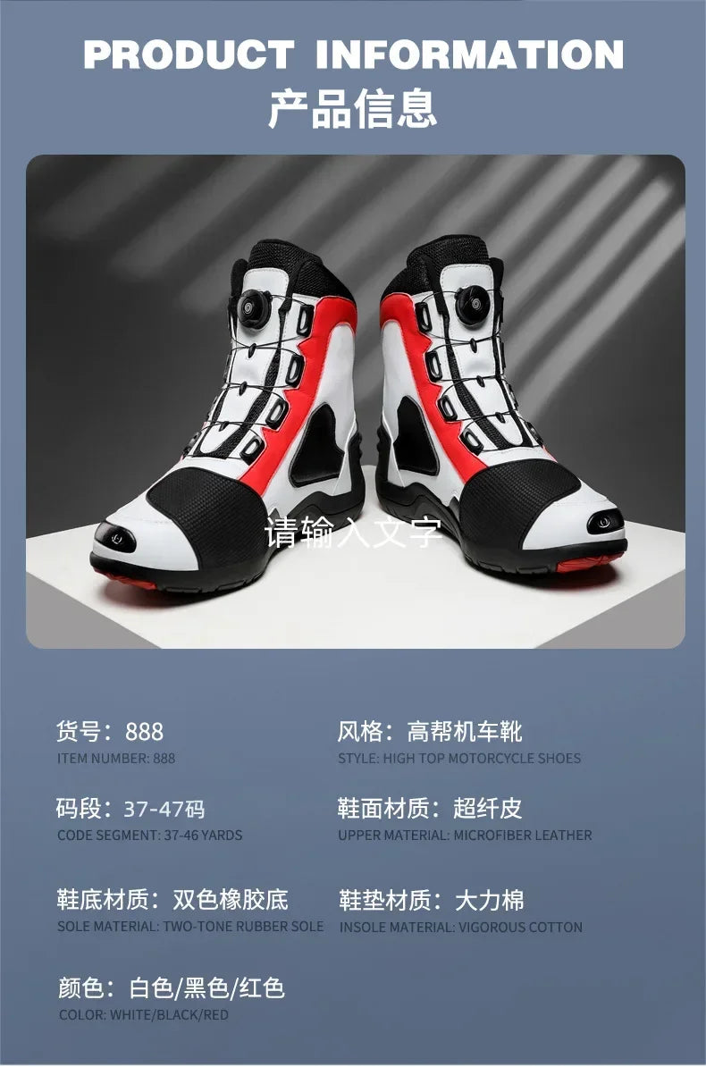 Riding Tribe  Motorcycle Boots Men Motocross Botas Moto Motorboats Shoes Motorbike Racing Career Bicycle Speed Boots