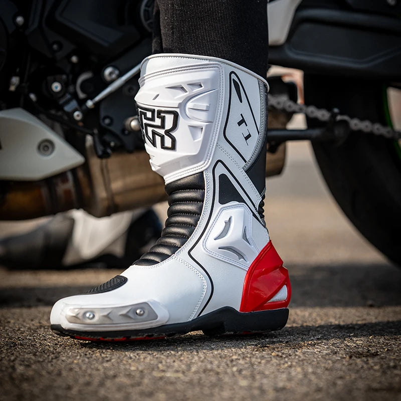 Tiger T1 Motorcycle Riding Shoes Long Protective Riding Boots Racing Shoes All Seasons Wear-resistant Anti Slip Motorcycle Boots