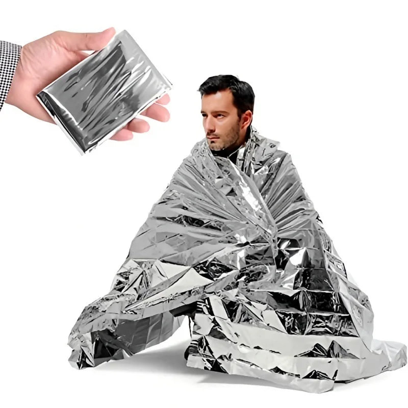 Survival Emergency Mylar Thermal Blanket Foil Space Blanket for NASA Body Warmer Outdoor First Aid Camping Gear Hiking Travel