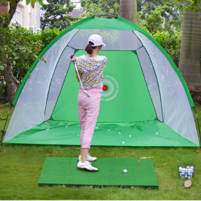 PGM Brand Golf Hitting Cage Indoor 2M 3M Golf Practice Net Tent Garden Grassland Golf Training Equipment Mesh Mat Outdoor Swing
