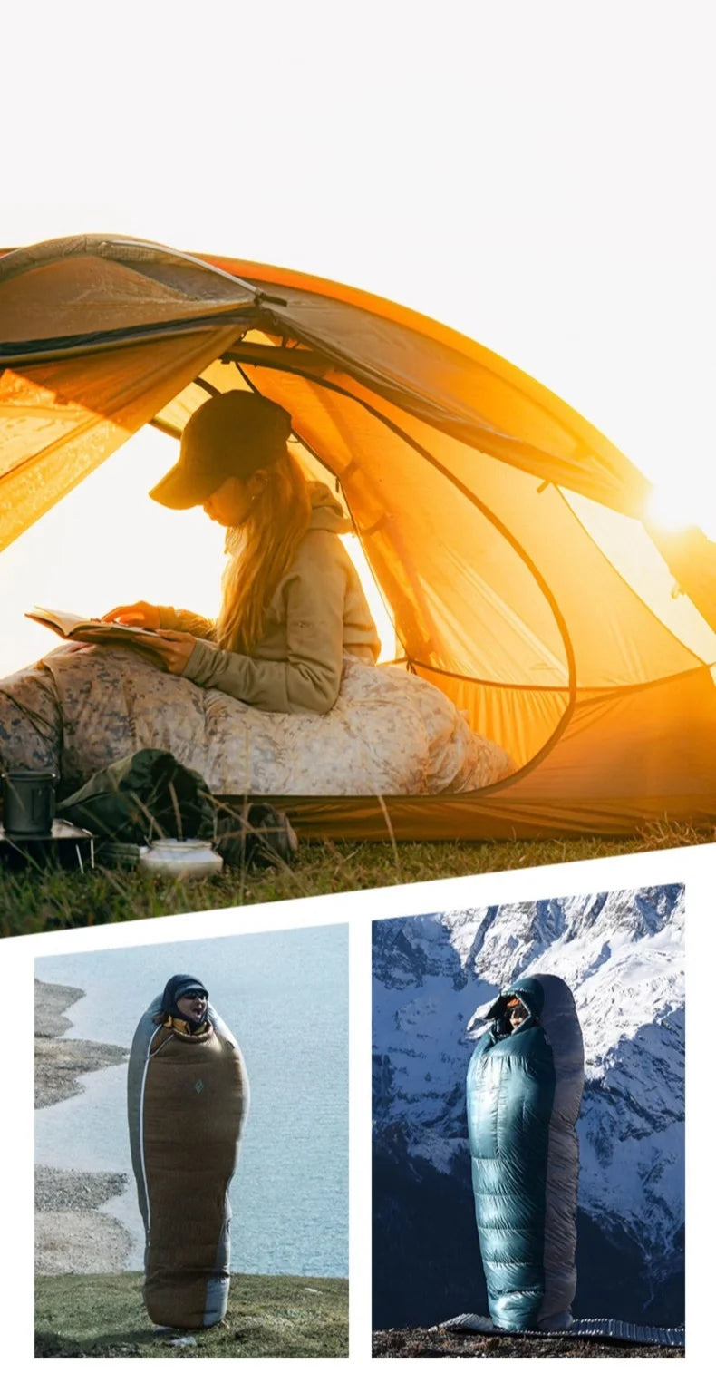 Black Ice Z-series 800FP Outdoor Camping Sleeping Bag Ultralight Coldproof Mummy Goose Down Tent Thickness Sleeping Bag