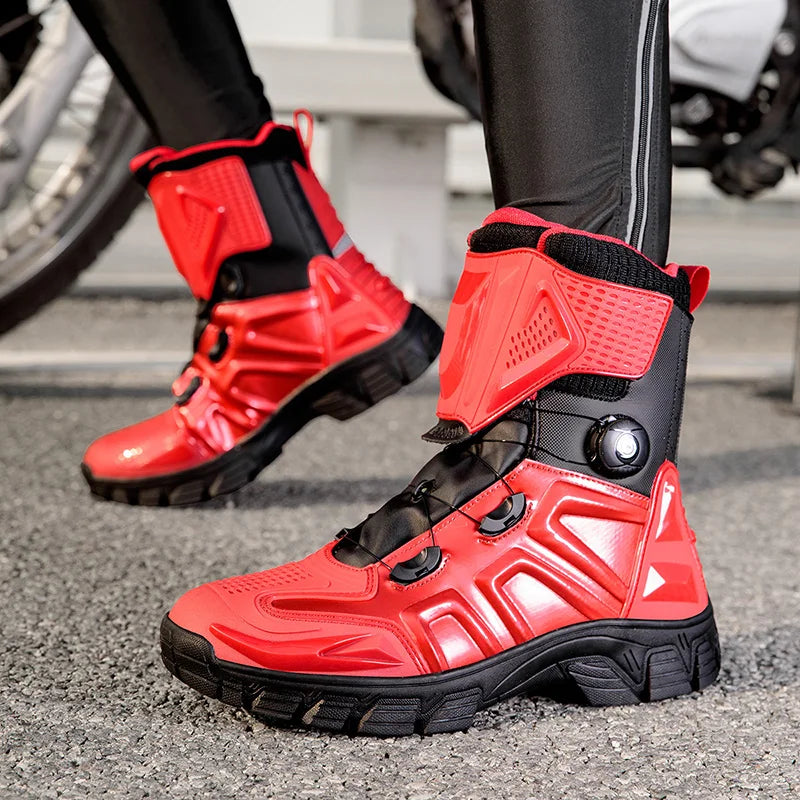 New Motorbike Boots Anti-slip Waterproof  Motorcycle Boots Wear-resistant Biker Protection Equipment Anti-fall Motocross Boot