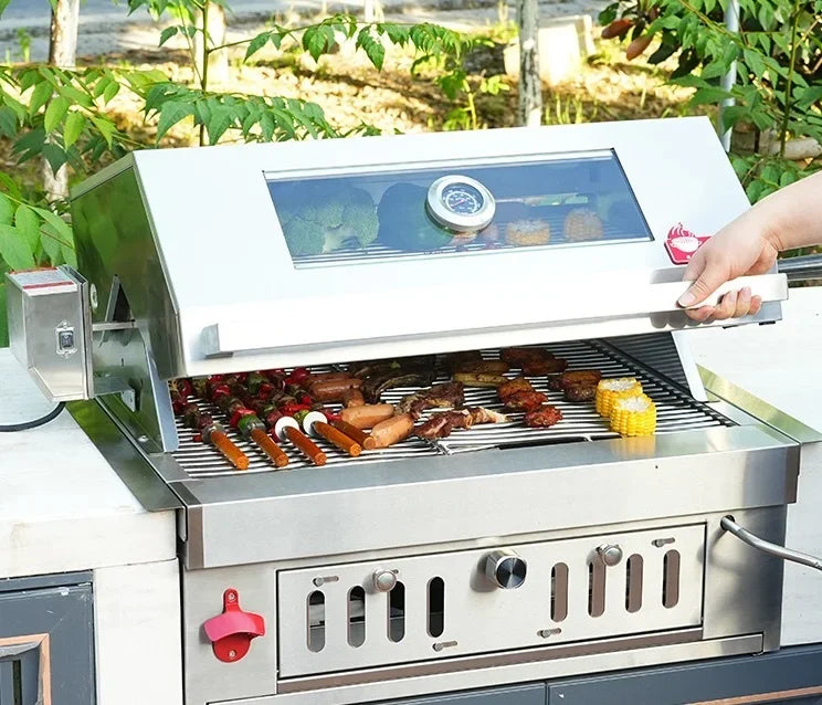 New Arrival Outdoor Party Professional Stainless Steel Built-In BBQ Charcoal Grill