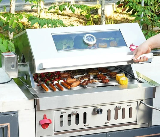 New Arrival Outdoor Party Professional Stainless Steel Built-In BBQ Charcoal Grill