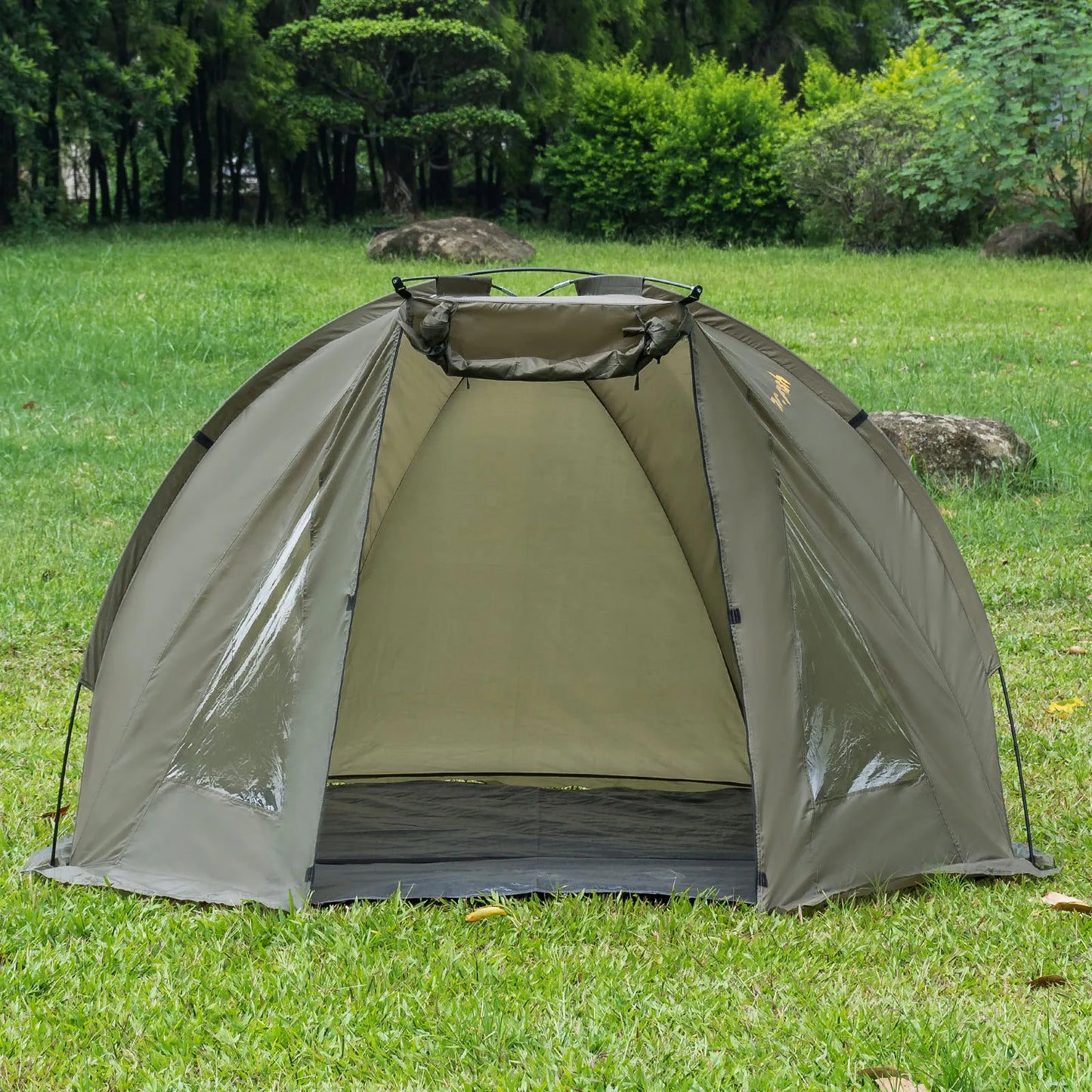 1-2 Person Carp Fishing Bivvy Shelter Tent for Outdoor Camping Hunting Travel Adventure Quick Erect Waterproof Rainproof Green