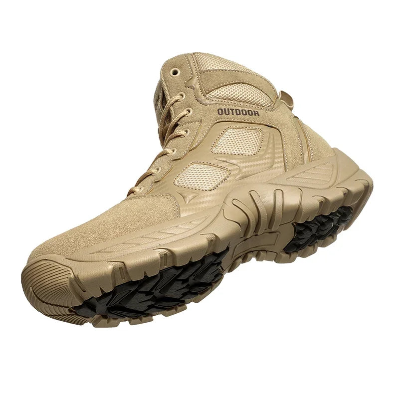 2024 New Tactical Mens Desert Combat Boots Work Safty Shoes Leather Boots Waterproof Ankle Boot Men's Hunting Shoes Size 47