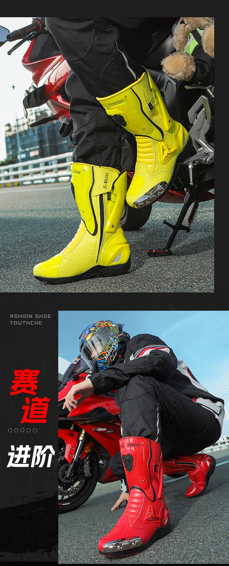36-47 Anti Fall Motocross Boots Wear-resistant Motorcycle Boots Men's Women Racing Boots Safe Riding Equipment Rally Shoes