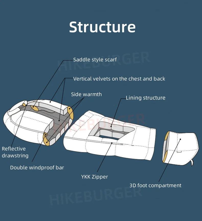 Black Ice Z-series 800FP Outdoor Camping Sleeping Bag Ultralight Coldproof Mummy Goose Down Tent Thickness Sleeping Bag