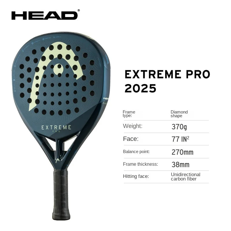 HEAD Tennis Padel Rackets EXTREME 2025 Series Carbon Fibre EVA Memory Flex Foam Core PADEL Plate Tennis Racquets Advanced