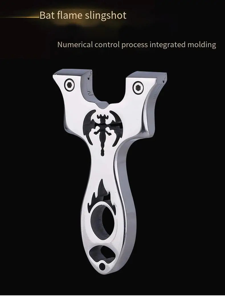 High Quality Slingshot Catapult Hunting Stainless Steel With Rubber Band Outdoor Shooting Game Sling Shot