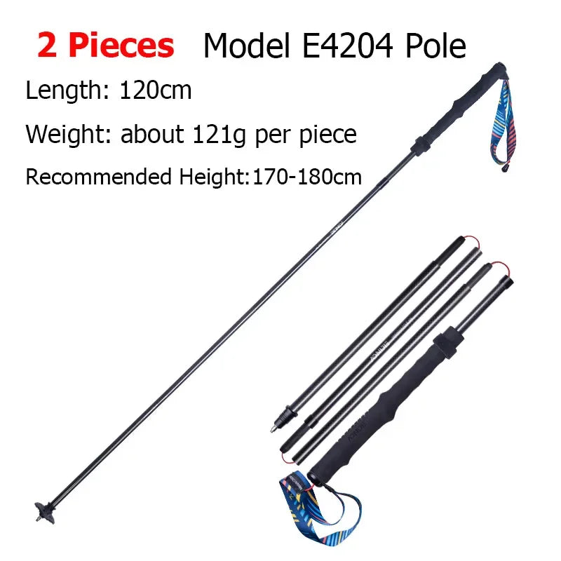 AONIJIE E4208 Rainbow Color Unisex Outdoor Hiking Pole Telescopic Adjustable Aluminum Alloy Pole Running Hiking Walking Stick