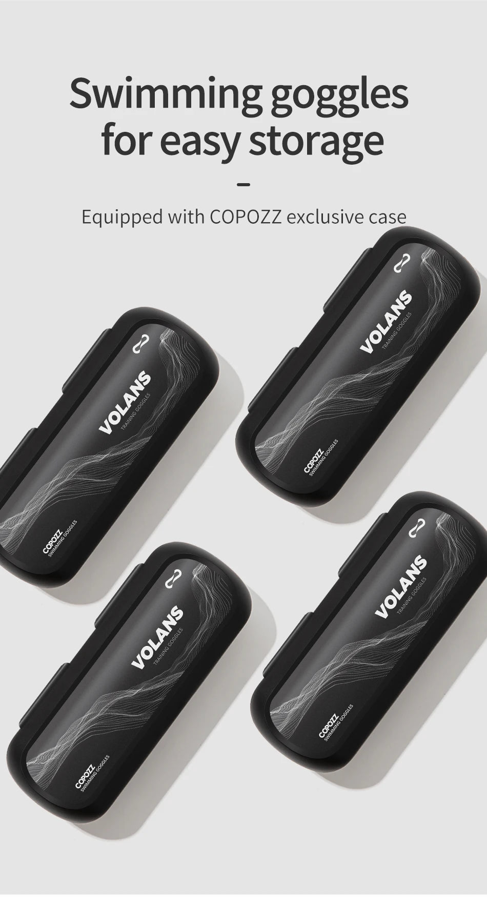 Copozz Swimming Goggles Waterproof VISTEX Anti Fog Mirrored Adjustable Silicone Swim Glasses Professional Swim Equipment Eyewear