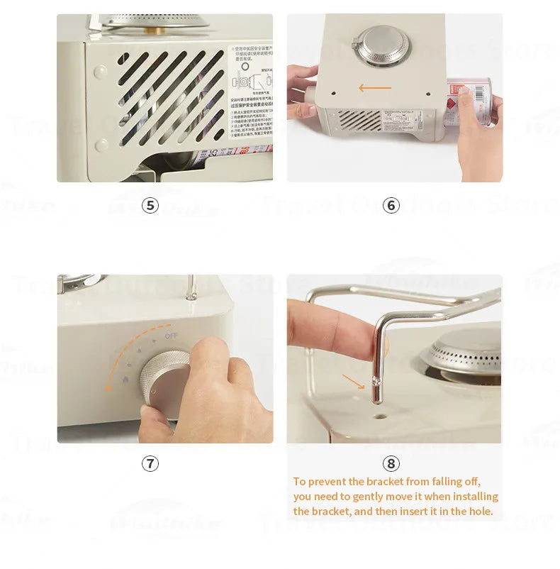 Naturehike Camping MINI Cassette Furnace Gas Stove Strong Firepower 2000W Outdoor Grill Stove Portable BBQ Burner Cooking Tool