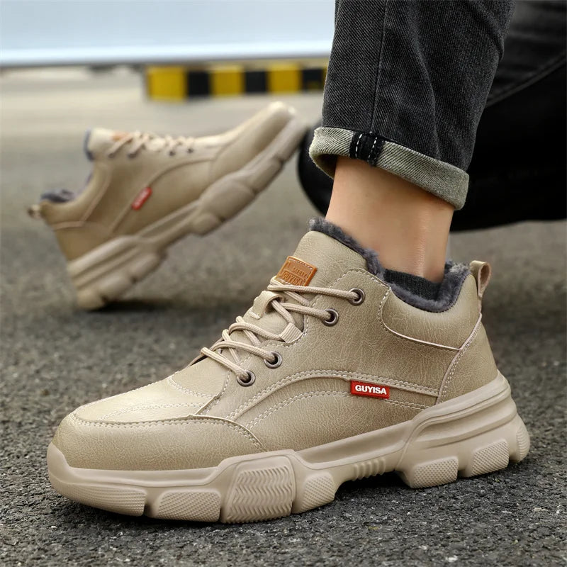 Waterproof Wrok Safety Shoes For Men Summer Breathable Indestructible Boots Non-slip Industrial Construction Shoes Male Footwear