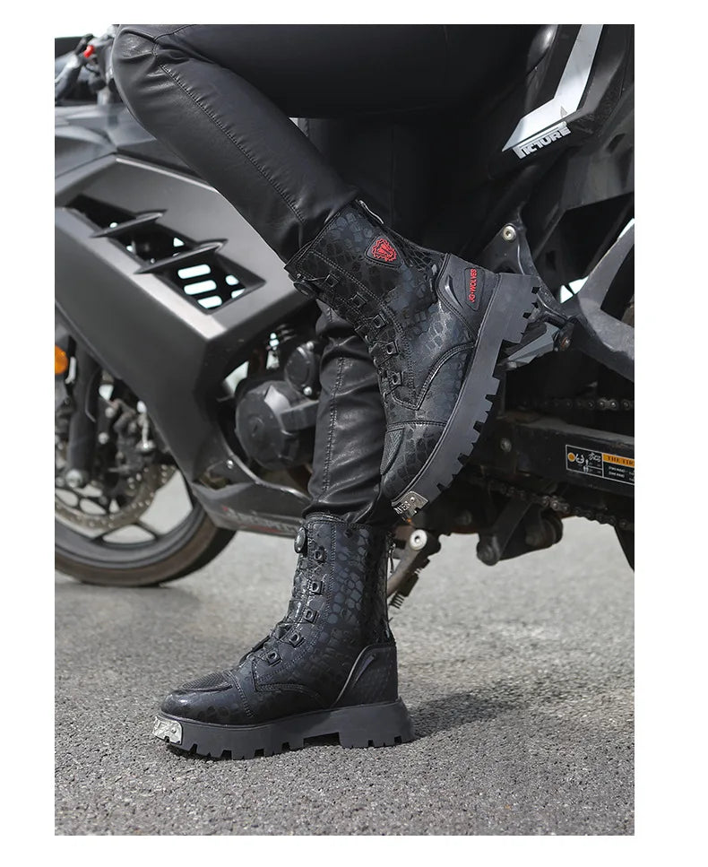 Motorcycle Wear-resistant Drop-proof Boots Women Motorbike Riding Shoes Breathable Biker Boots Motorboats Motorcycle Shoes Bota