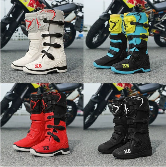 JG · WOLVES/Nine-strand Wolf Off-Road Motorcycle Riding Shoes Rally Forest Road Boots Men's Anti-Drop Knight Equipment