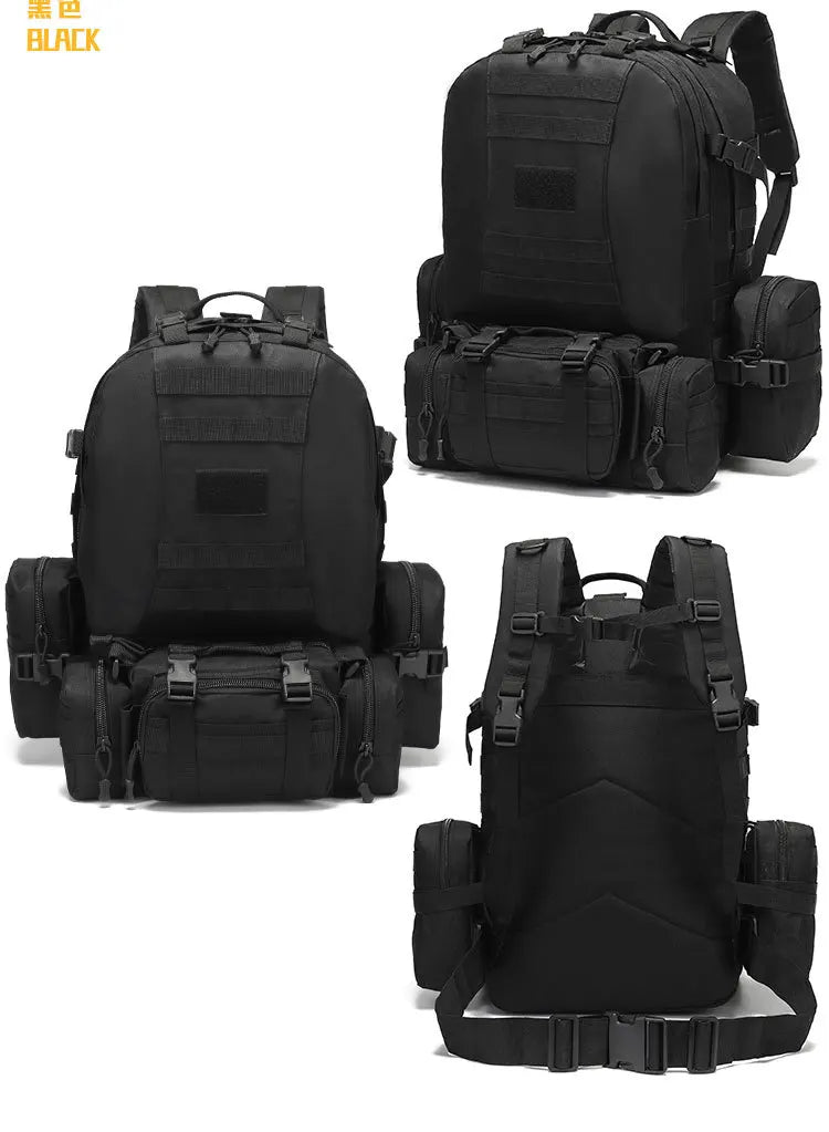 Tactical large capacity backpack camping Oxford cloth outdoor military camouflage mountaineering combination backpack