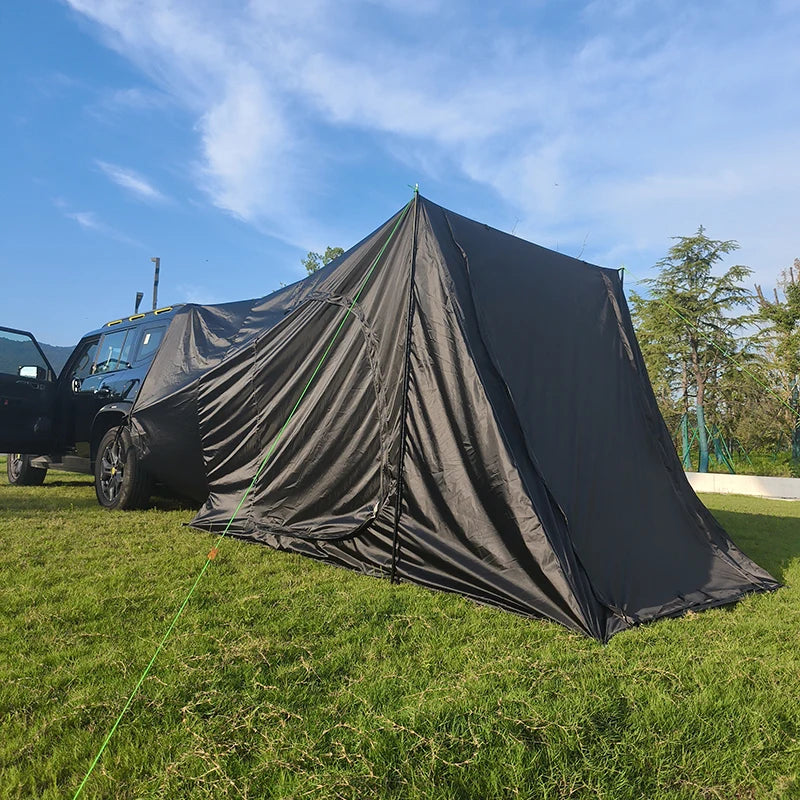 SUV Car Tent with Big Awning, Rear Tent, Camping, Multi-Use Tarp, Roomy Family Camping Tent with Floor, Car Side Tent