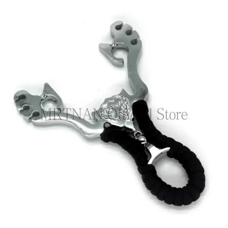 Professional shooting hunting alloy slingshot with high-quality outdoor accessories and high-quality rubber band game catapult