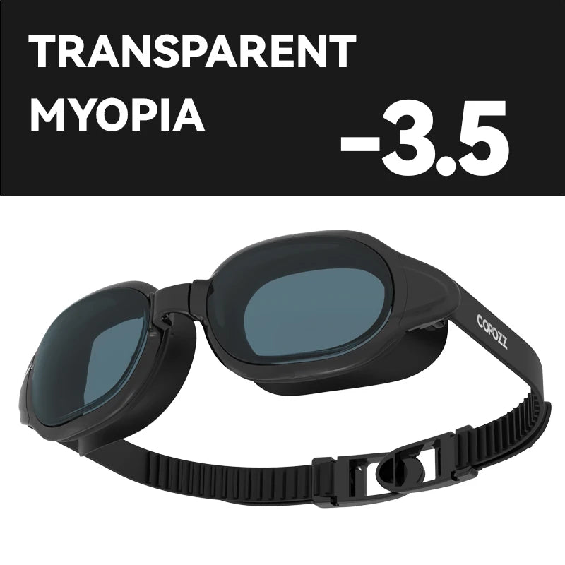 COPOZZ Swimming Goggles Myopia 0 -1.5 to -7 Men Women Anti fog UV Protecion Waterproof Swimming Glasses Diopter Swim Eyewear