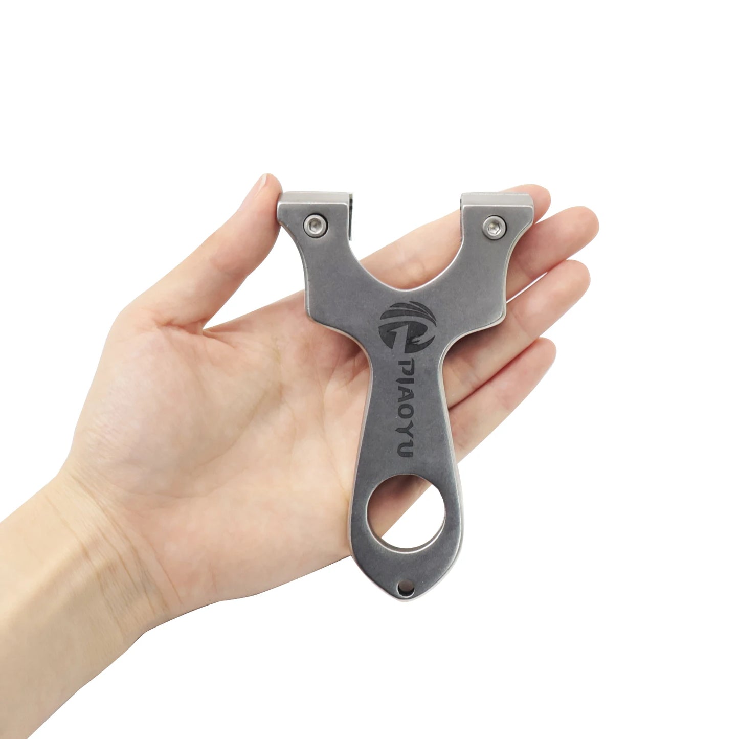 Traditional OTT Metal Cut Slingshot Stainless Steel Premium Portable Outdoor Shooting Hunting Slingshot with Rubber Bands