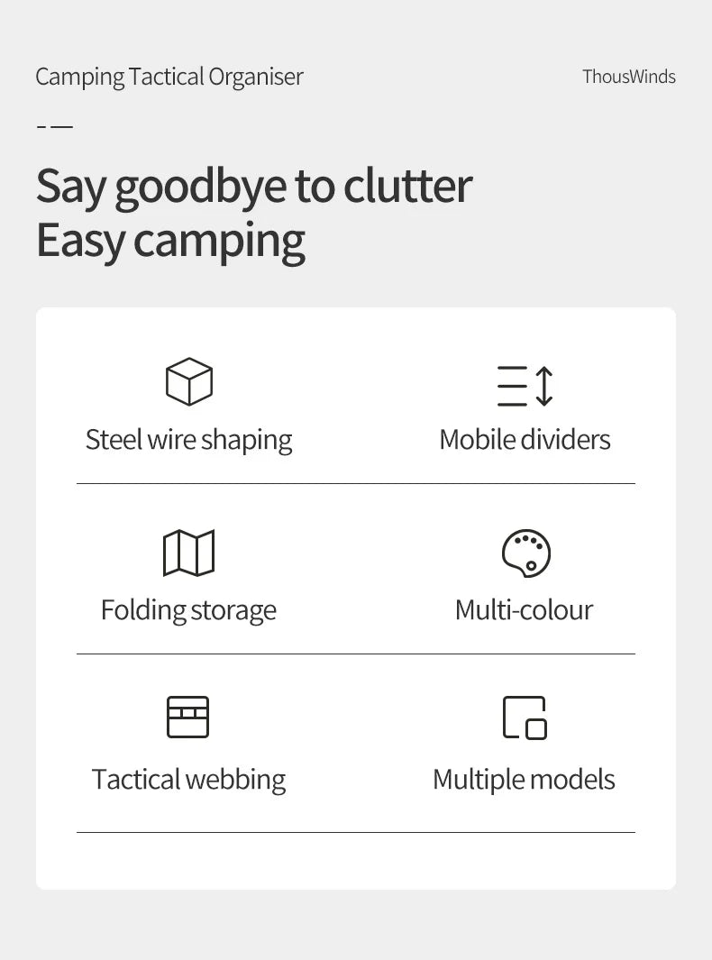 Thous Winds Outdoor Camping Storage Bag Meal Bag Large Storage Lamp Cookware Tableware Bag Picnic Travel Camp Bag Supplies