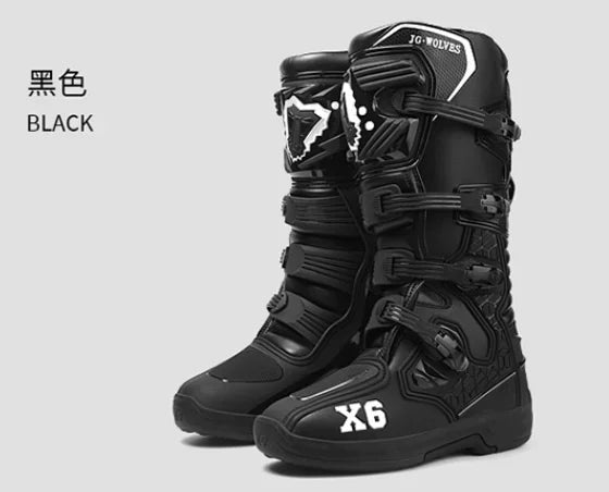 Motorcycle Boot Men Women Riding Mid-Calf Ankle Protective Shoes Moto Motorbike Equipment Racing Long Motorcycle Boots Men