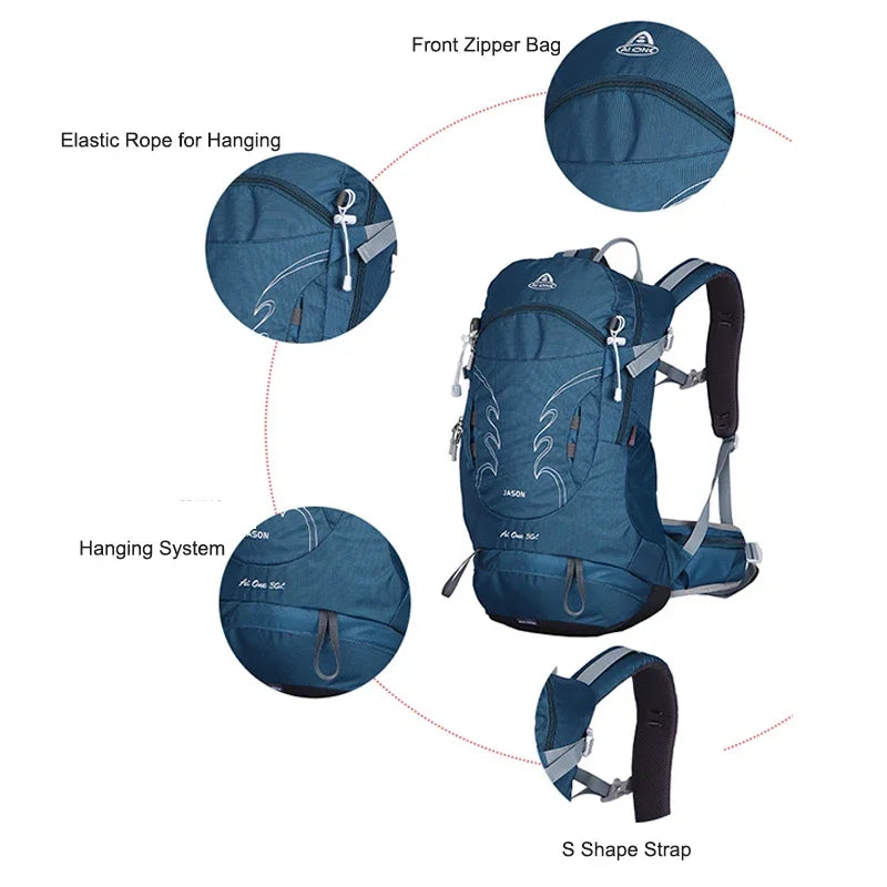 30L Outdoor Backpack for Men Sports Climbing Bag Mochila Camping Mountaineering Bag Travel Trekking Motorcycle Rucksack