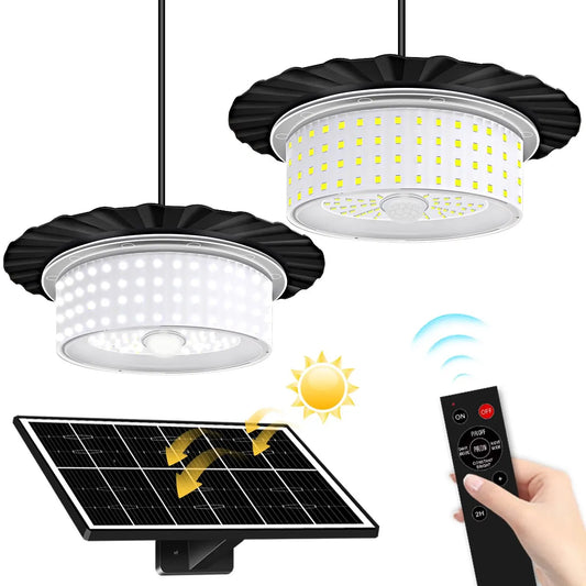 1pcs Portable Solar Pendant Light Indoor Outdoor 360°Glow 244LED Waterproof Solar Light for Shed Camping Gazebo With 5 Modes