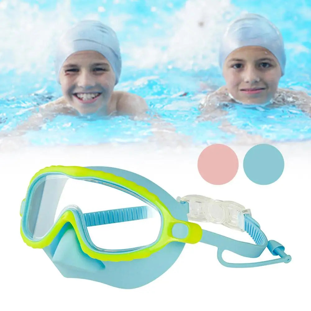 Goggles With Nose Cover Diving Glasses Anti-Fog No-Leak Clear Waterproof Snorkeling Goggles Gear For Children Kids Aged 4-16