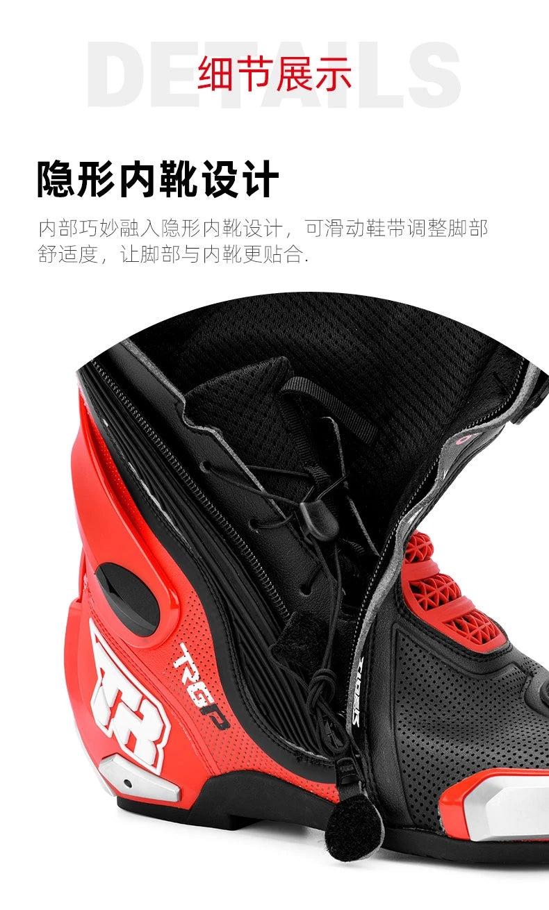 Motocross Boots Men Non-slip Racing Off-road Shoes Professional Protective Motorcycle Boots Sport Touring Protection Riding Gear