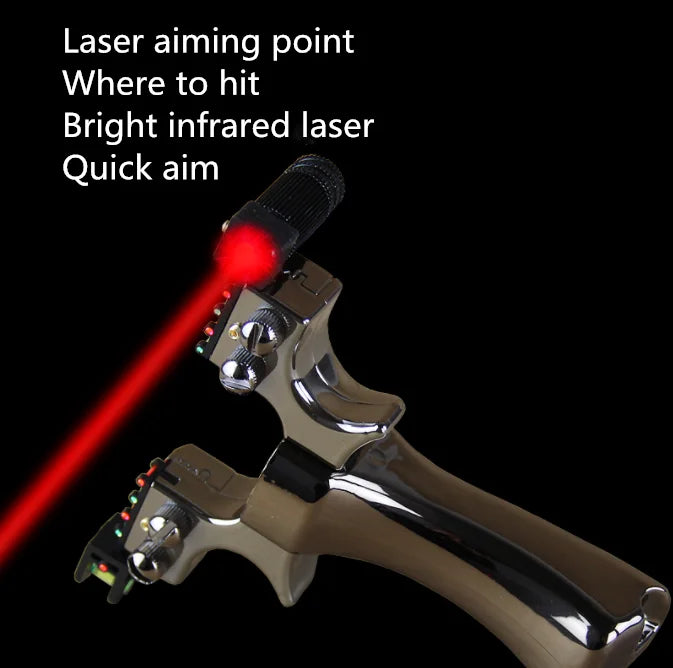 New Upgrade Slingshot Thickened Flat Rubber Band Outdoor Sports Quick Press Laser Infrared Hunting Launcher New Catapult Tools