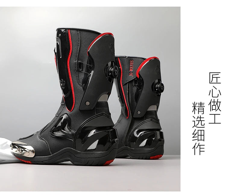 36-47 Anti Fall Motocross Boots Wear-resistant Motorcycle Boots Men's Women Racing Boots Safe Riding Equipment Rally Shoes