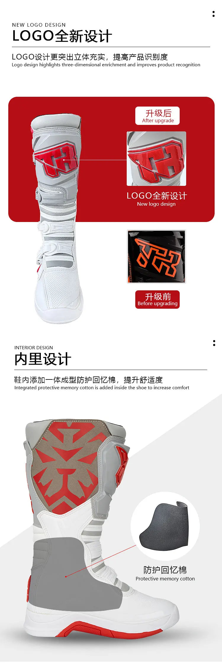 New T3 Motorcycle Boots Motocross Enduro Professional Racing Motocross Off-road Bottas Motorboat Shoes Racing Boots