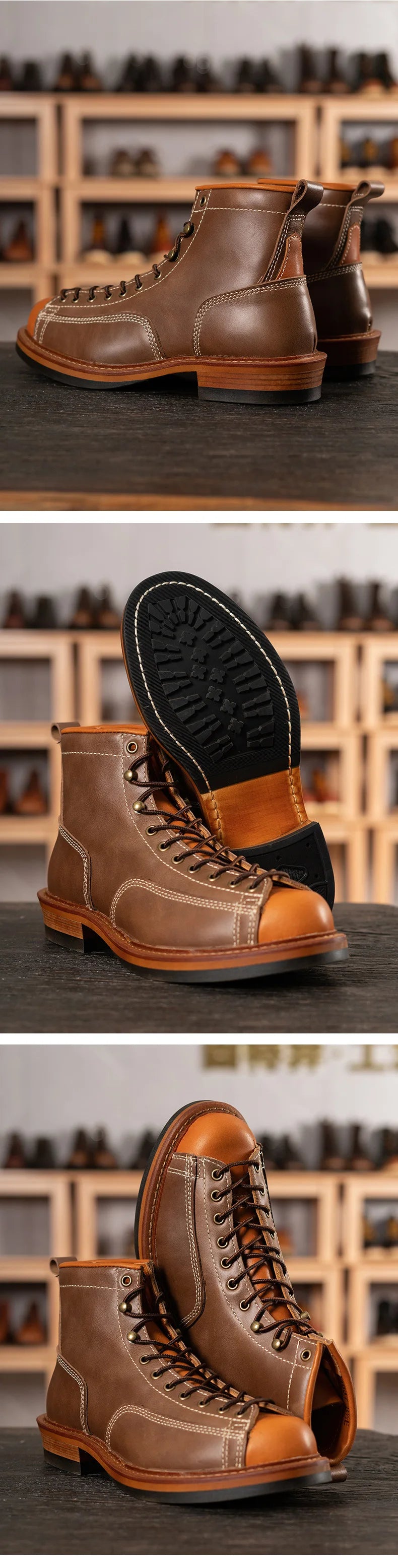American retro locomotive shoes Boots For Motorcycle