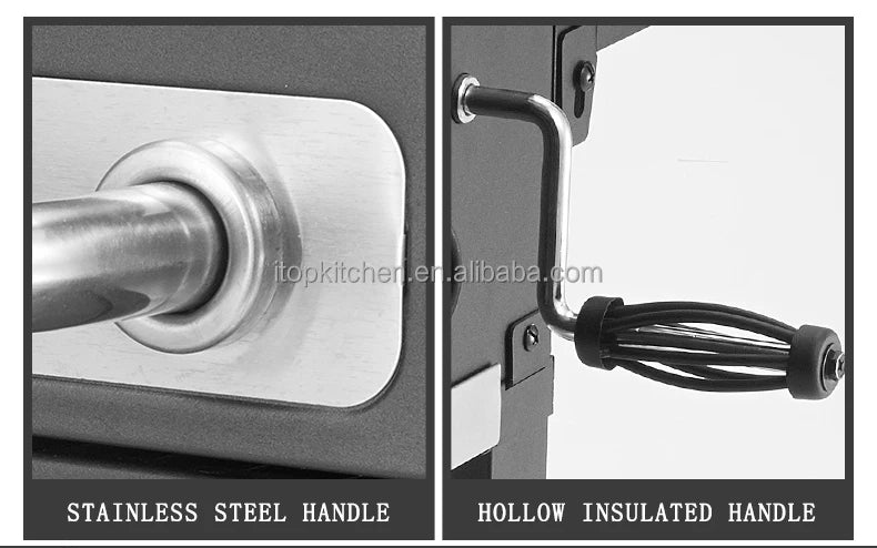 IT-7010 Outdoor Commercial Charcoal Rotisserie Rotating BBQ Grill Cast Iron Barbecue Bbq Charcoal Smokers Grill