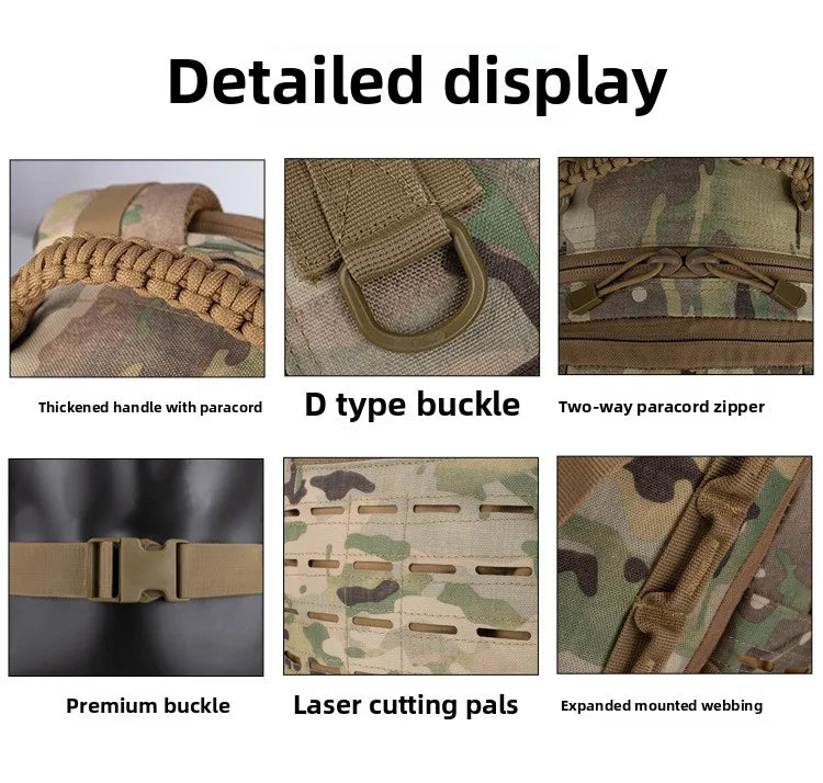 Yakota Tactical Backpack Hiking Outdoor Bag Camouflage Double Shoulder Dragon Egg Bag Student Commuter Computer Backpack