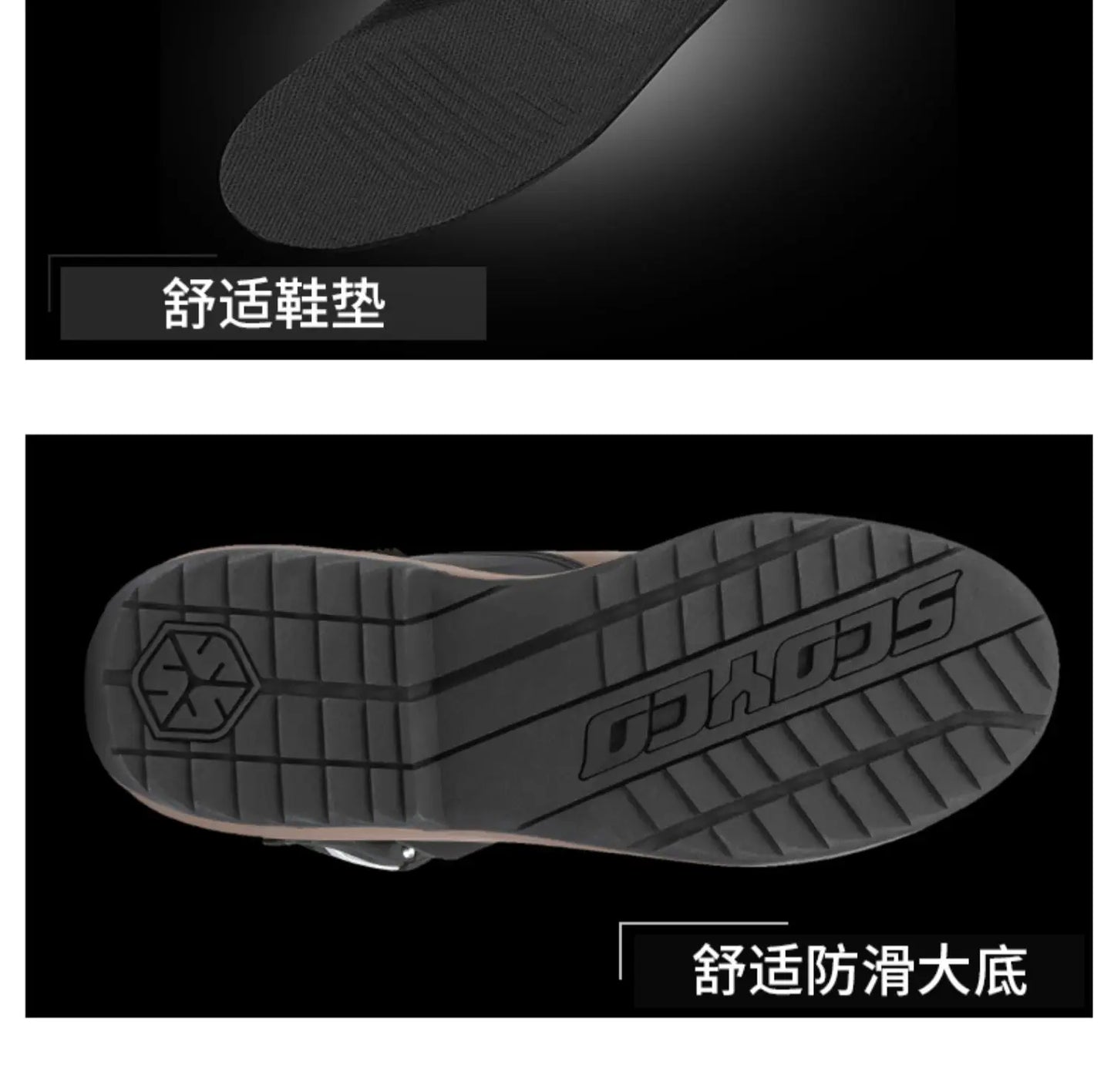 Scoyco Motorcycle Boots Wear-resistant Men's Biker Boots Anti-slip Motorcycle Boots Enduro Waterproof Leather Motocross Boots
