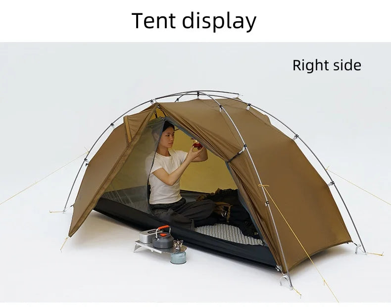 3F UL Gear Taiji 1 Tent Ultralight Single Person Outdoor Camping Tourism Tent Mountaineering Windproof Hiking Tent 1 Person