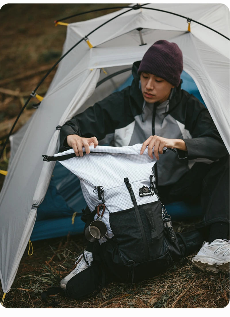 Naturehike Helium 30l Lightweight Outdoor Backpack Waterproof Breathable Hiking Camping Sports Climbing Bag With Water Bag Hole