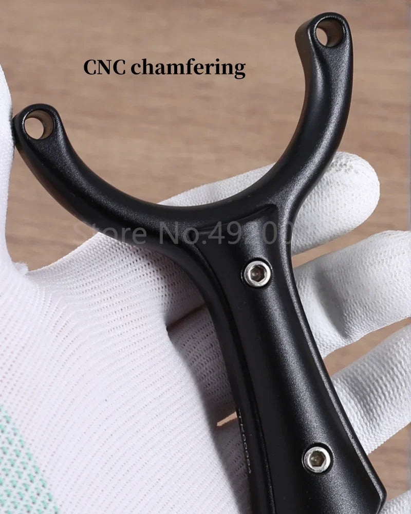 Aviation aluminum Slingshot Flat Rubber Strap Catapult Hunting Slingshot Outdoor Shooting Sports Fishing Accessories Tool