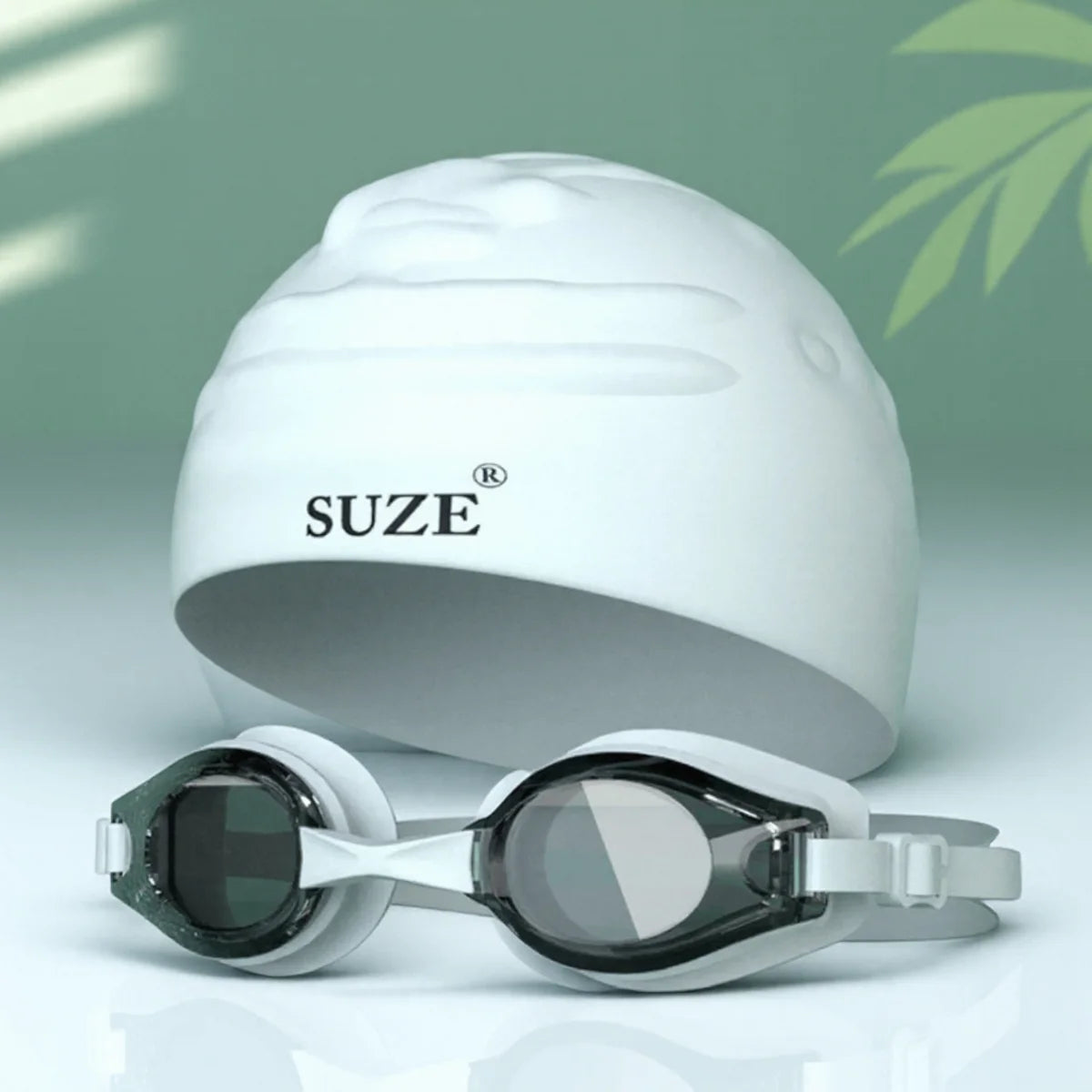 High Definition Anti Fog Swimming Goggles with Comfortable Silicone Seal Includes Swim Cap and Storage Box