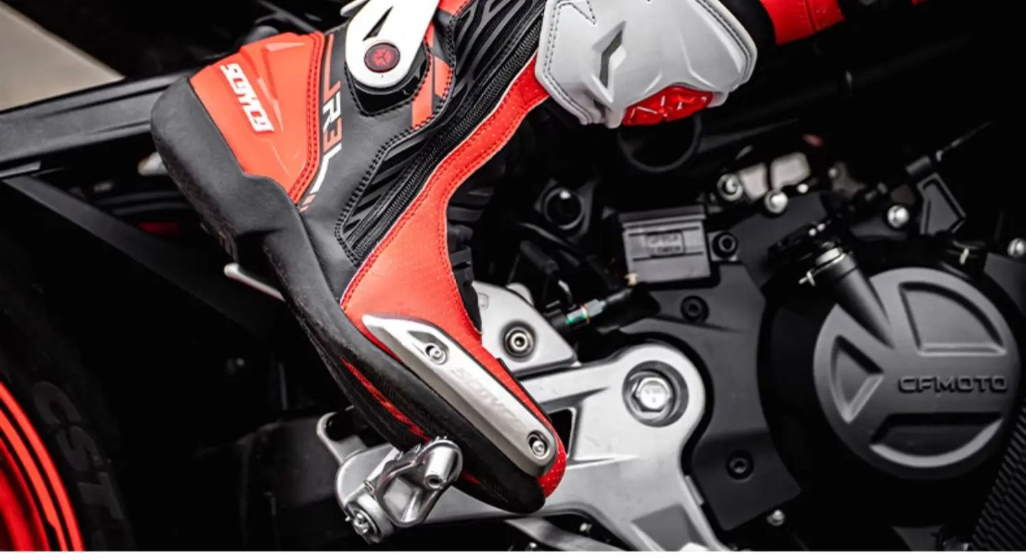 Scoyco Men's Motorcycle Riding Boots Anti-slip Motocross Shoes Anti-fall Rider Racing Road Cross-country With CE Certification