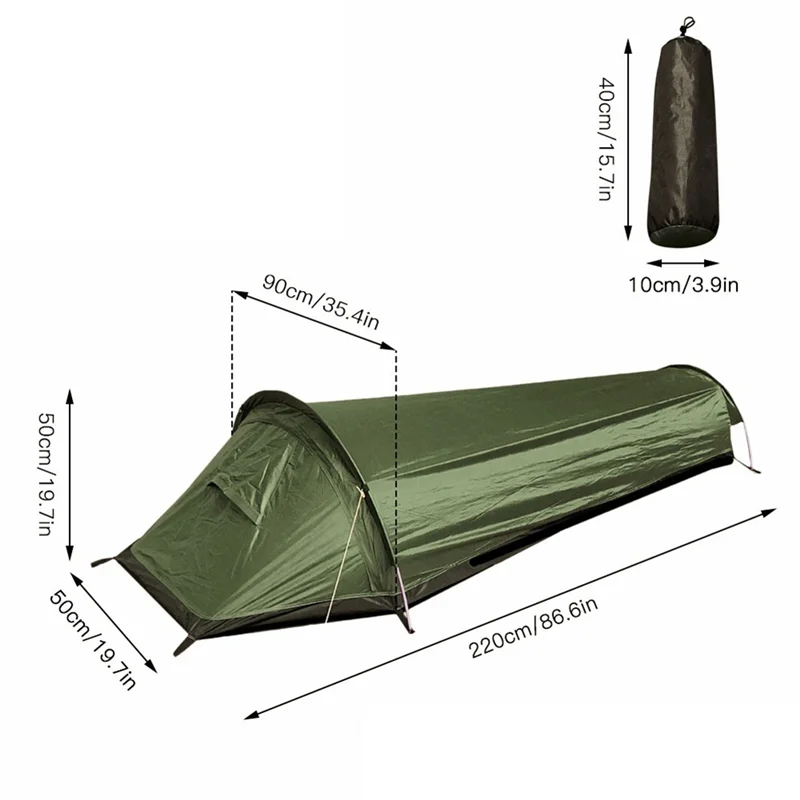 B48B-Urltra-Light Outdoor Equipment Wild Camping Sleeping Bag Tent Single Person Hiking Camping Backpacking Tent Waterproof