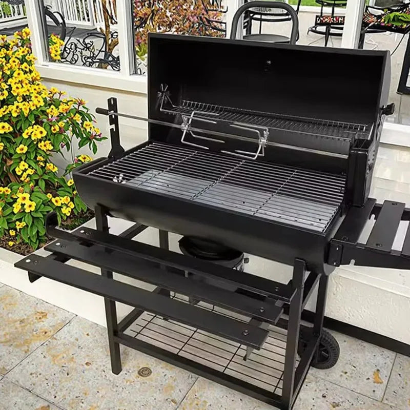 Barbecue Grill Courtyard Villa Charcoal Grill, Outdoor Grill, American Style BBQ Grill for 5 People