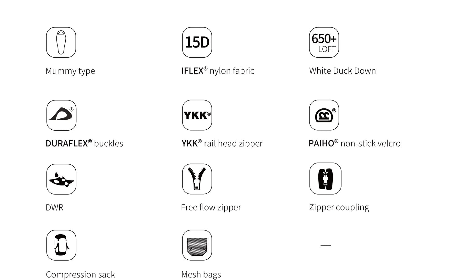 AEGISMAX D Duck Down Sleeping Bag Outdoor Camping Ultralight Mummy Stype Nylon Bag