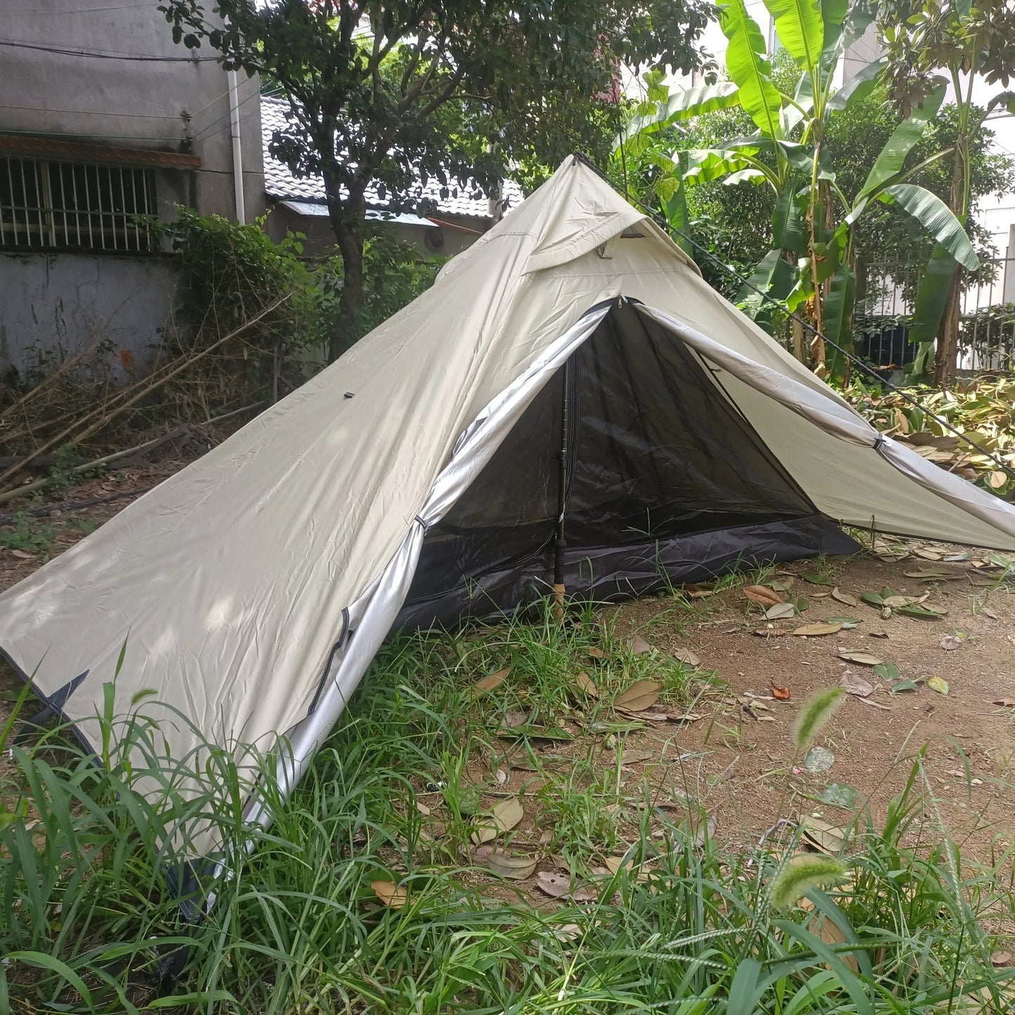 Waterproof CZX-250 Ultralight Pyramid Tent 1 Person Backpacking Teepee Waterproof Camping tent(exclude alpenstock),BC tent