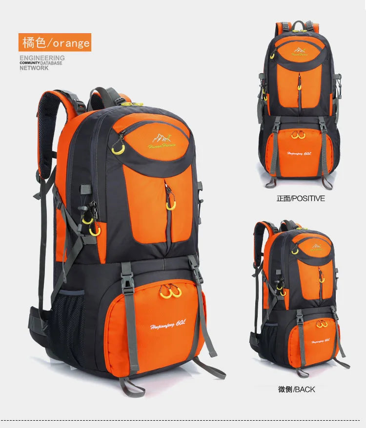 50l/60l-Large Capacity Mountaineering Bag,Large Load-Bearing Hiking Multi-Functional Outdoor Sports Tear Resistance Backpack