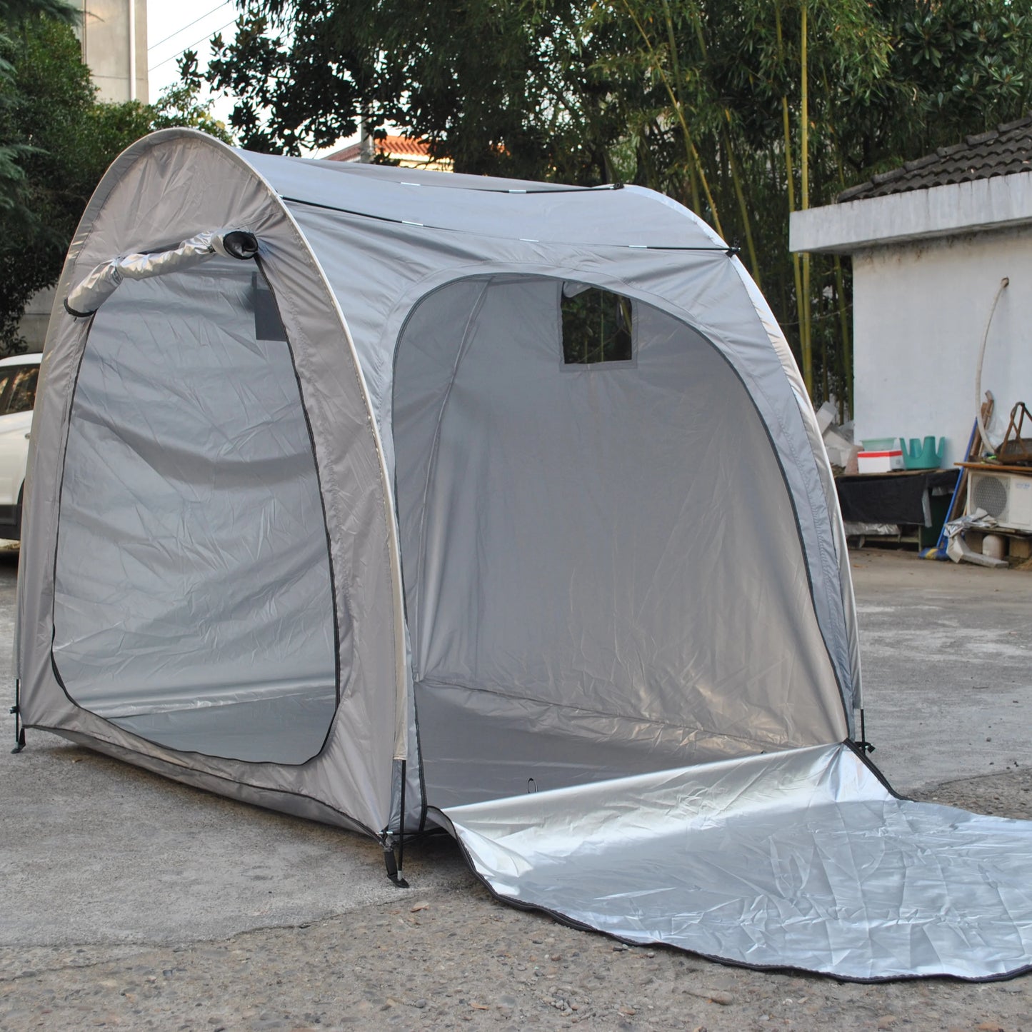 CZX-827 Advanced Bike Tent Bike Storage Shed tent,4 bikes storage tent,4 bikes tent,2 doors bigger cot bed tent,motorcycle tent