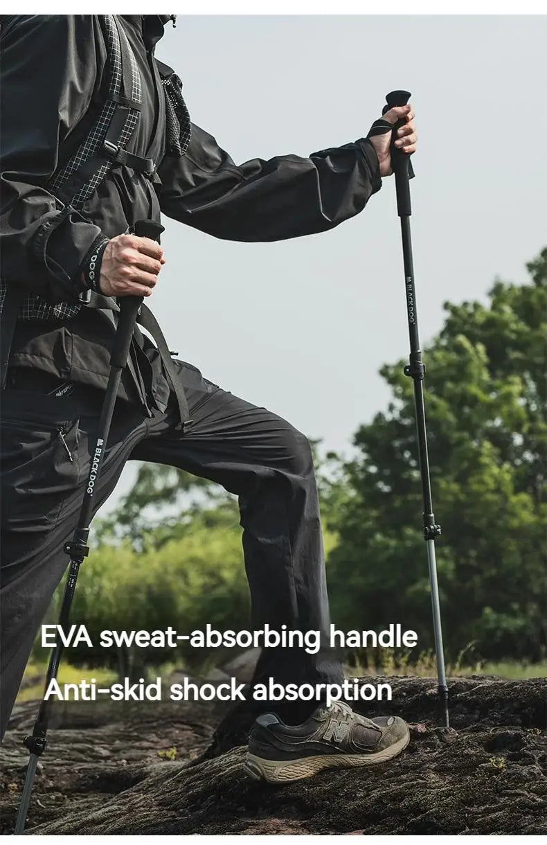 Naturehike Blackdog Trekking Pole Telescopic Aluminum Carbon Walking Sticks Hiking Cane Adjustable Ultralight Mountaineering 1pc